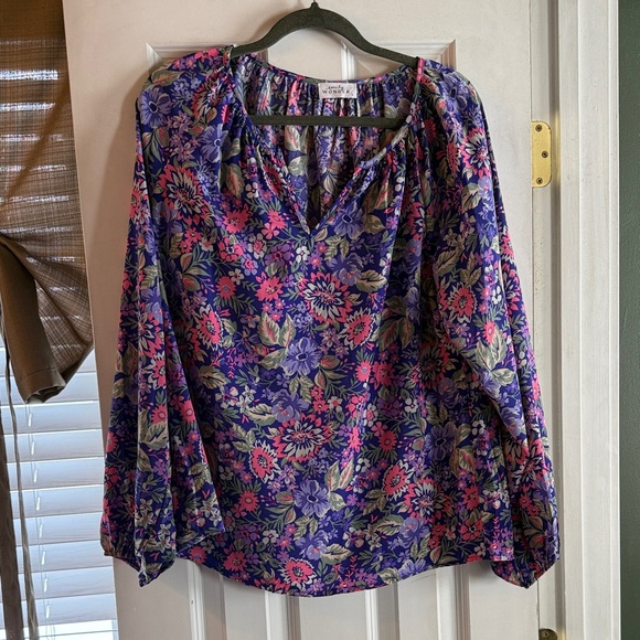 Cato Tops - Cato Multicolor Floral Blouse